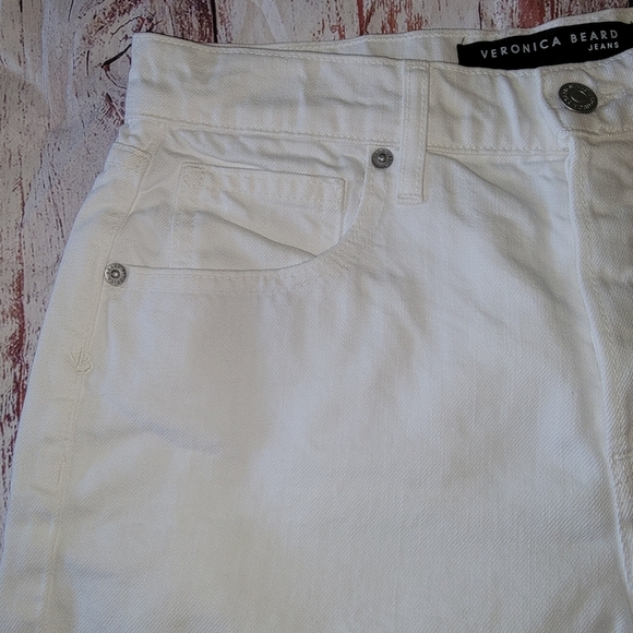 Veronica Beard Shiloh Mid Length Cut Off Button Fly Shorts - Picture 6 of 16